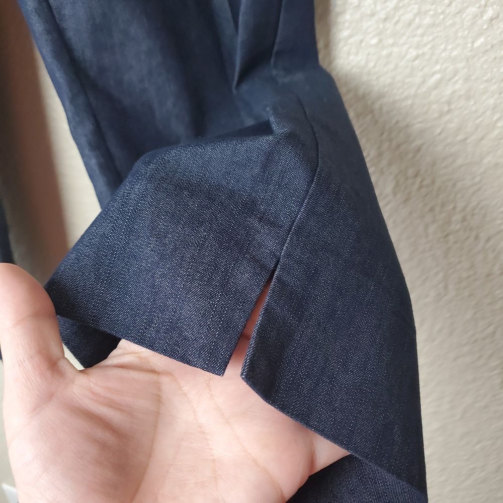 Chico's Straight ankle-length dress pants size 15 "L" women's navy blue zipper‎ - Picture 7 of 10